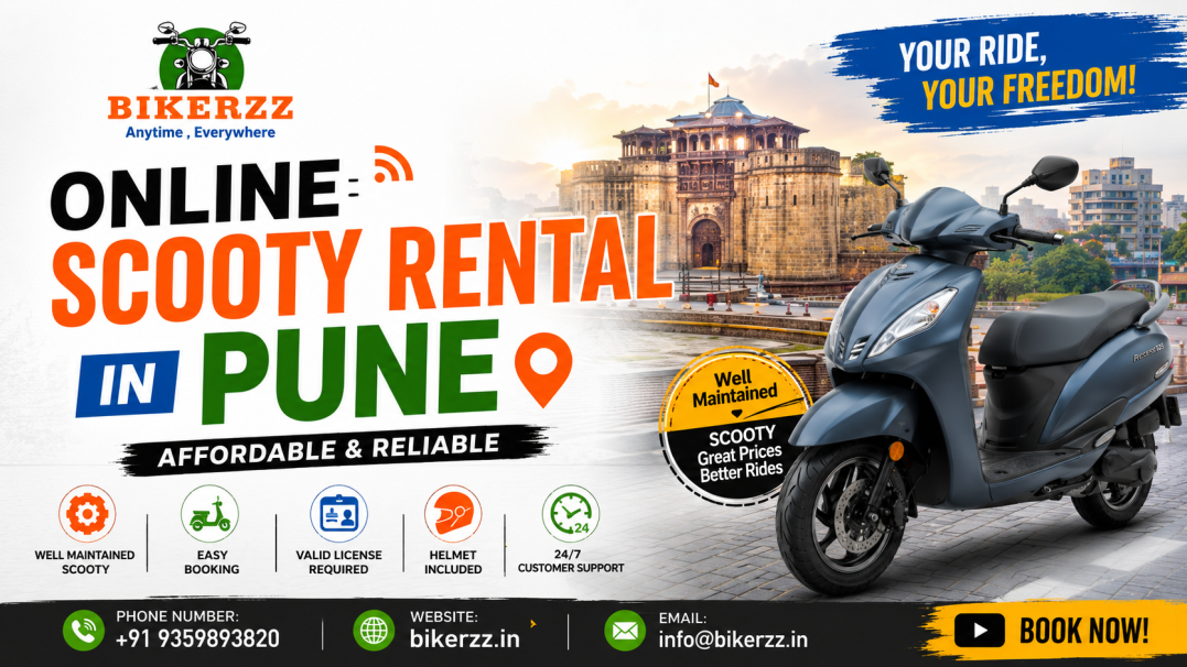 Online Scooty Rental in Pune | Affordable & Reliable | Bikerzz.in